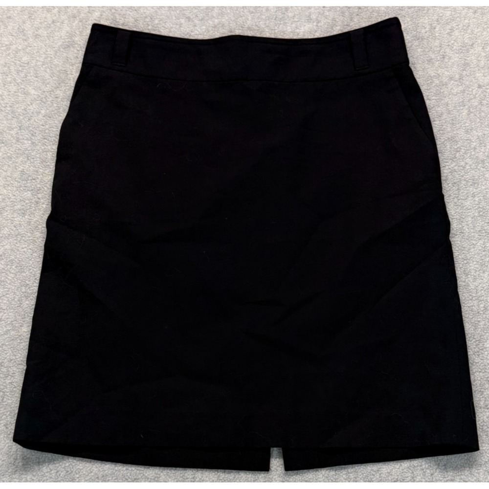 Banana Republic Womens Straight & Pencil Skirt Black Minimalist Stretch Pocket 6